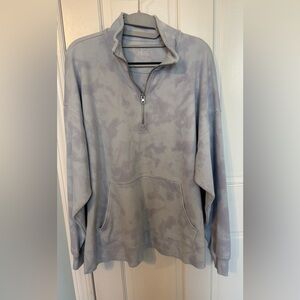 Aerie light blue tie dye quarter zip pullover small